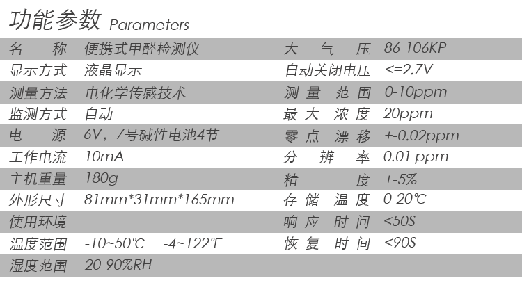 高精度甲醛检测仪，带串口